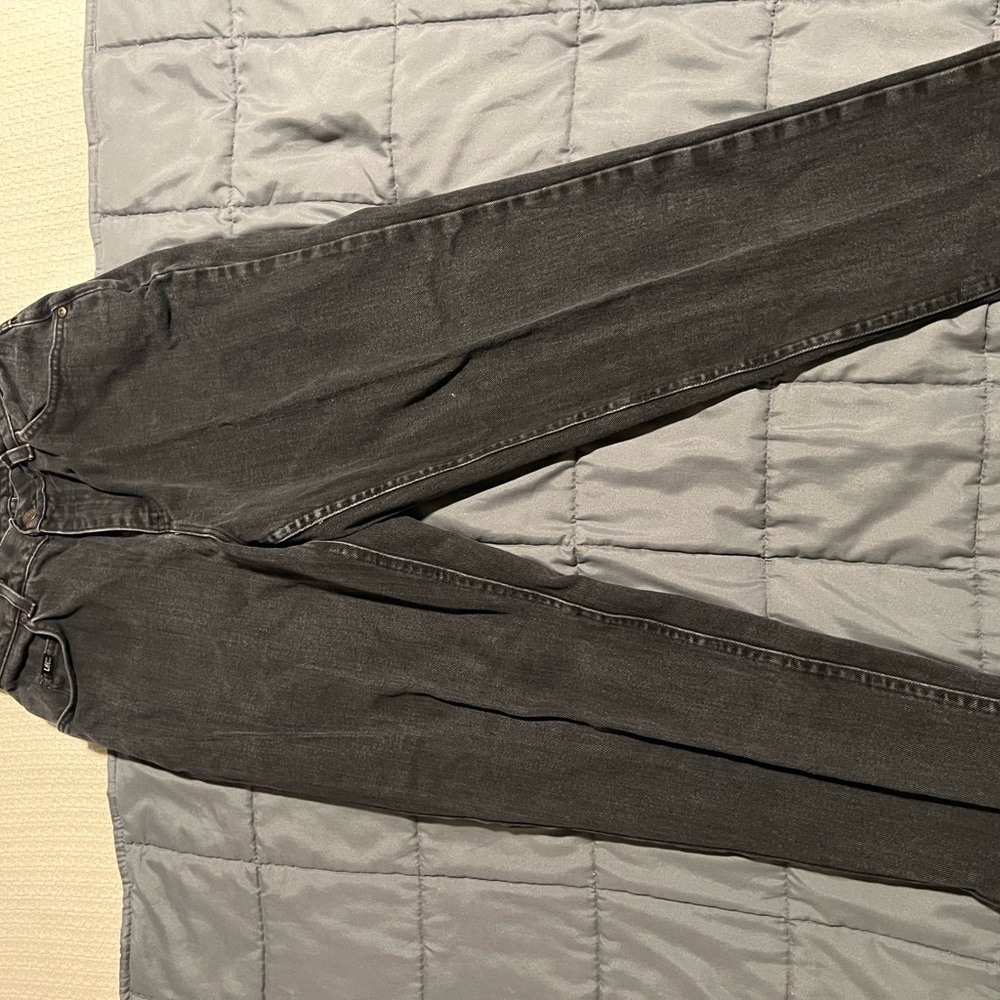 VINTAGE 80s Lee Charcoal Denim Pants